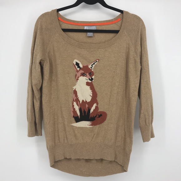 jcpenney Sweaters - JCP Fox Sweater 5% Cashmere Blend Cute Animal